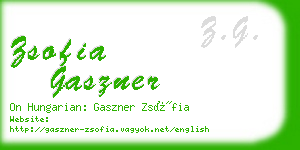 zsofia gaszner business card